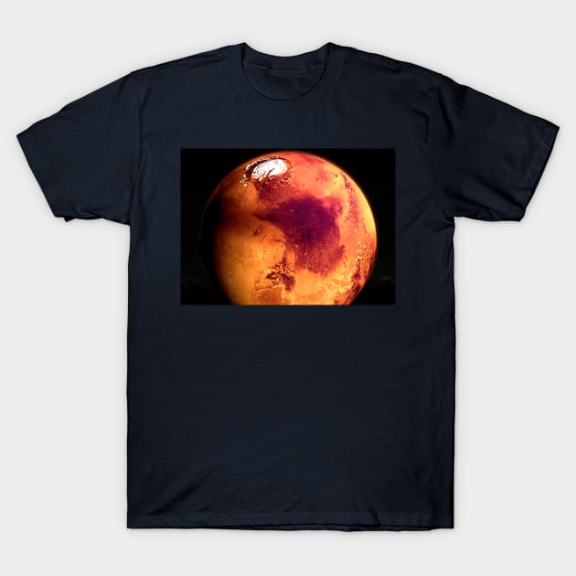 Planet Mars Globe rendering T-Shirt by SPACE ART & NATURE SHIRTS 